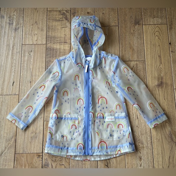 Cat & Jack Translucent Rainbow Rain Jacket size 4T - Picture 2 of 10
